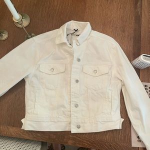 TopShop white jean jacket, size 0